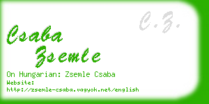 csaba zsemle business card